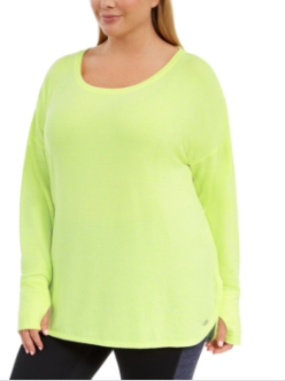 Ideology Women's Neon Yellow Athletic Tee 1X
